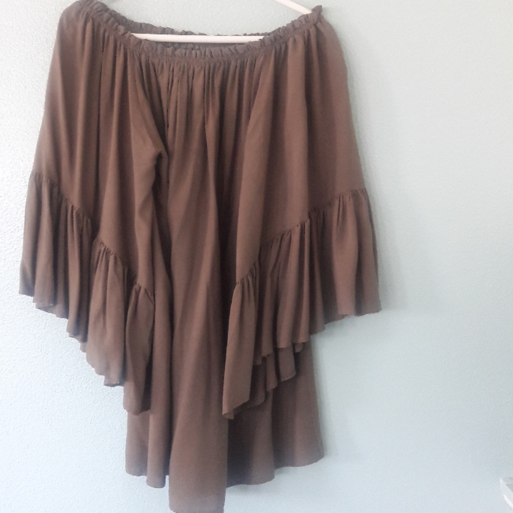 Black Bead off the shoulder tunic